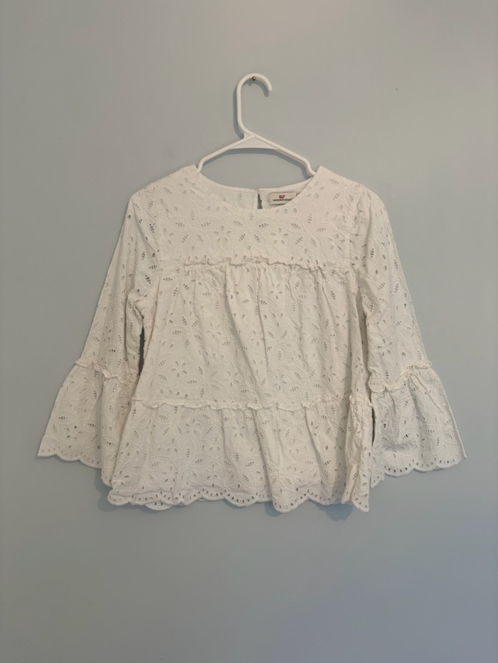 Vineyard Vines White Eyelet Peplum Top - Picture 7 of 9